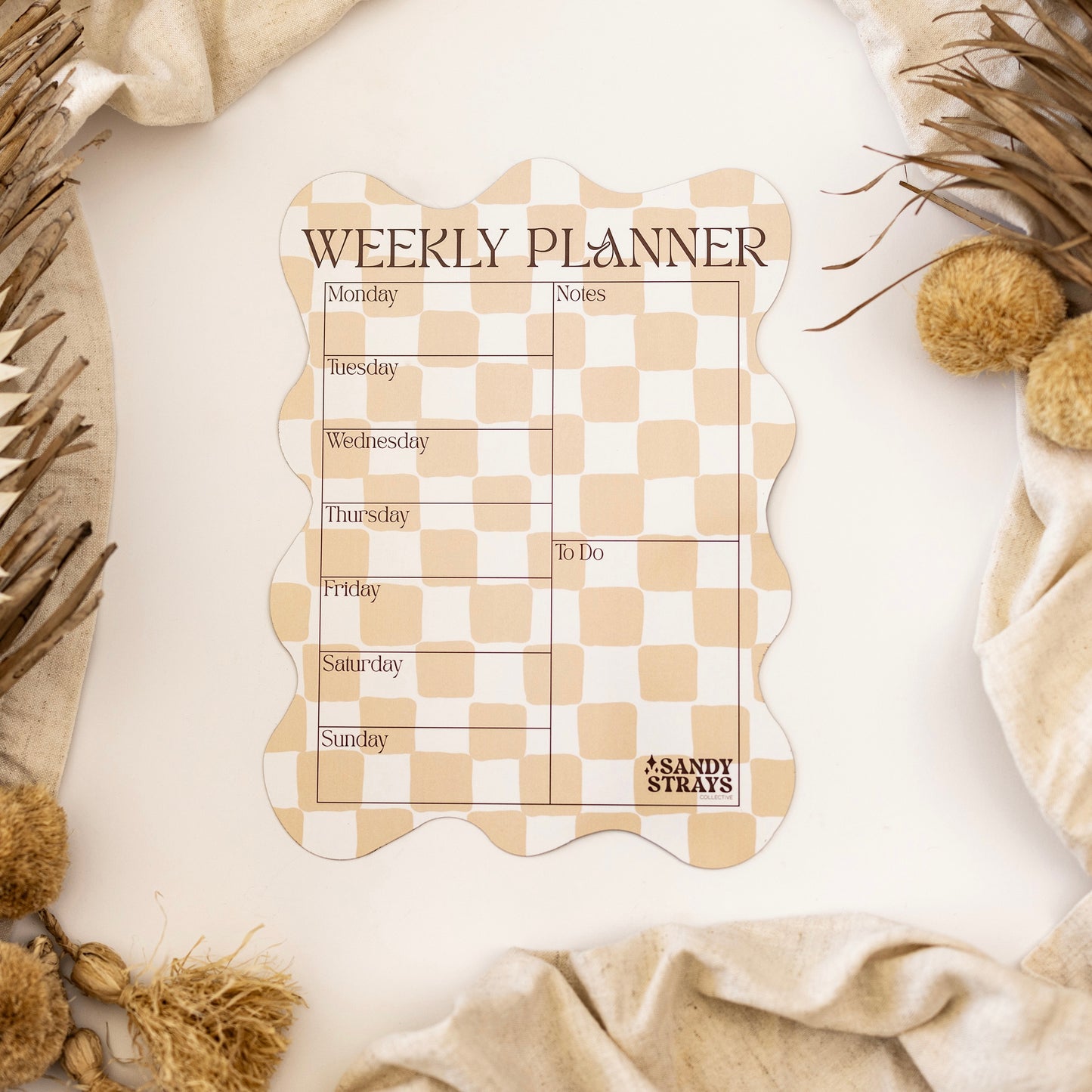 Mango Checkers Wavy Weekly Planner
