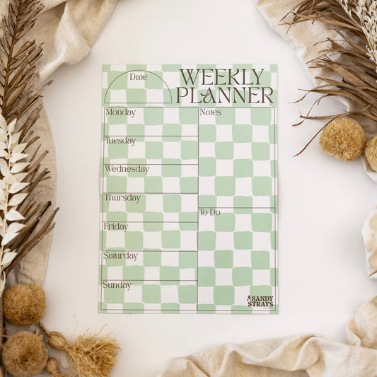 Sage Checkers Weekly Planner