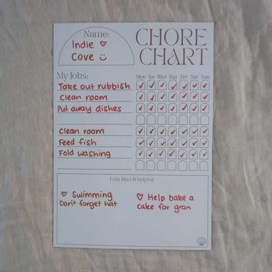 Sahara Chore Chart